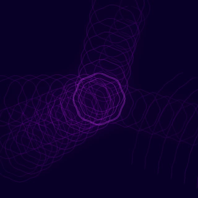 Purple Geometric Neon Tunnel VJ Loop 1:1 Square 60fps Screensaver
