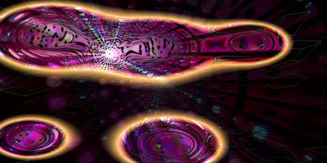 Purple Glowing Neon Tunnel VJ Loop 2:1 Univisium 60fps Screensaver
