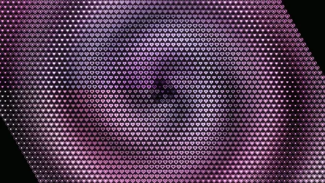 Purple Heart Pattern Animation 4K Looping Background