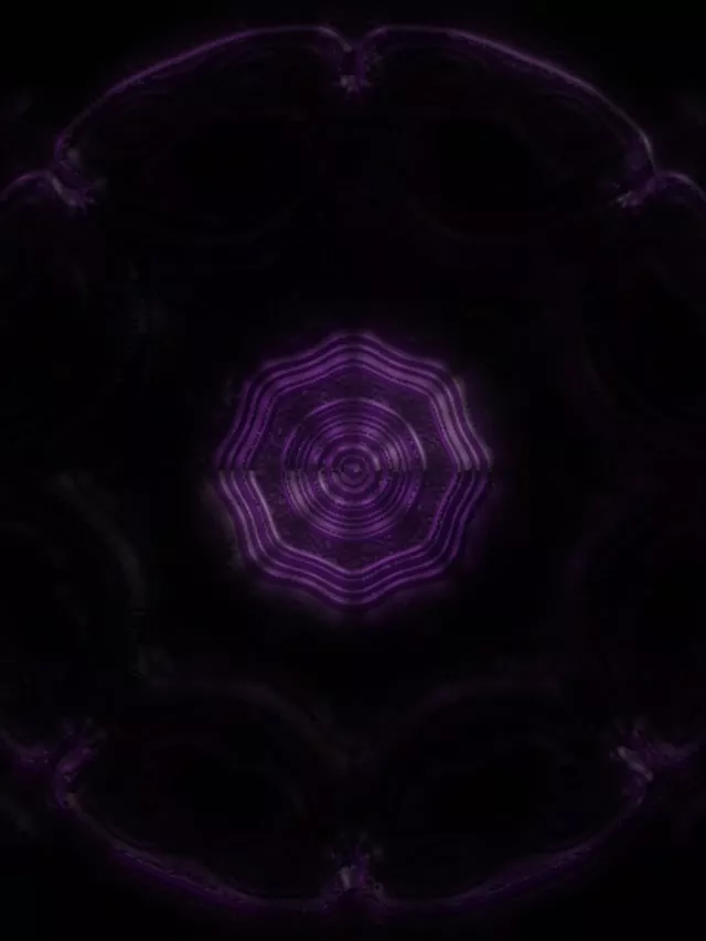 Purple Hexagon Neon Tunnel VJ Loop 3:4 iPad Portrait 60fps Screensaver
