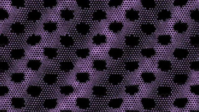 Purple Hexagonal Fractal Pattern 4K Motion Graphics