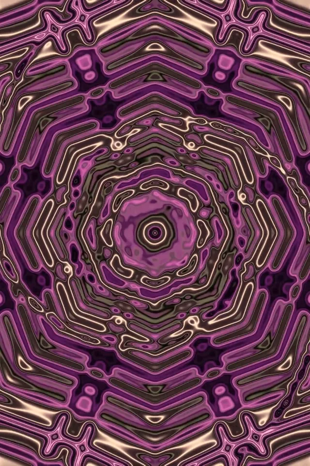 Túnel Neón Morado Caleidoscopio Fractal 2:3 Foto Retrato 60fps Protector de Pantalla VJ Loop