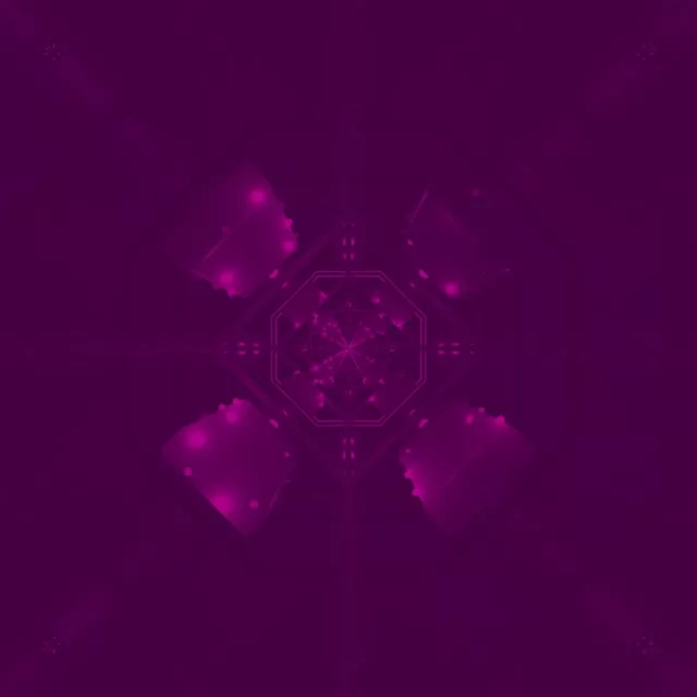 Violetinis Neon Tunelis Fraktalas Ekrano užsklanda 1:1 Kvadratas 60fps VJ Loop