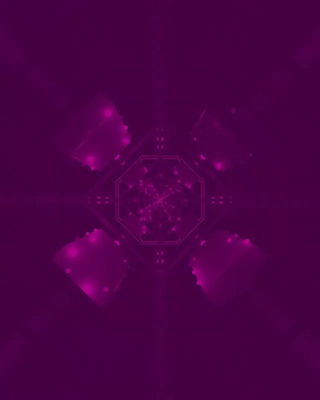 Túnel de Neón Púrpura Fractal Salvapantallas 60fps 4:5 Instagram VJ Loop