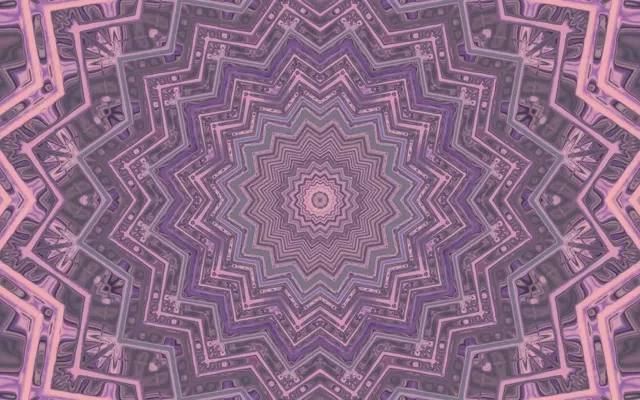 VJLoops Neon Tunnel Lilla Stjerne Kaleidoskop 16:10 macbook 60fps Pauseskærm