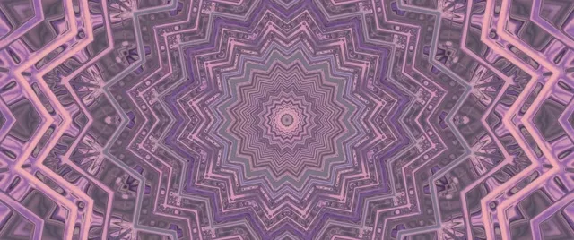 Neon Tunnel Purple Star Kaleidoscope 2.39:1 Cinemascope 60fps Screensaver Vj Loop