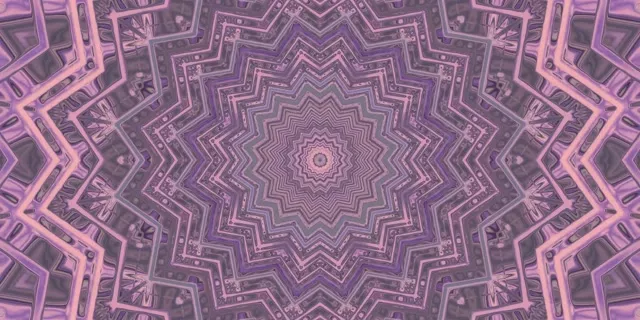 Виолетова Ѕвезда Калеидоскоп Неонски Тунел Vj Loop 2:1 Univisium 60fps Screensaver