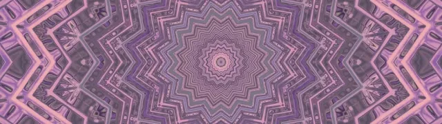 VJLoops Neon Tunnel Lilla Stjerne Kaleidoskop 32:9 Ultrawide 60fps Pauseskærm