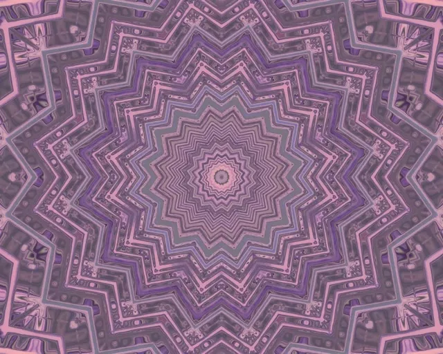 Neon Tunel Fioletowa Gwiazda Kalejdoskop Vj Loop 5:4 Industrial 60fps Wygaszacz