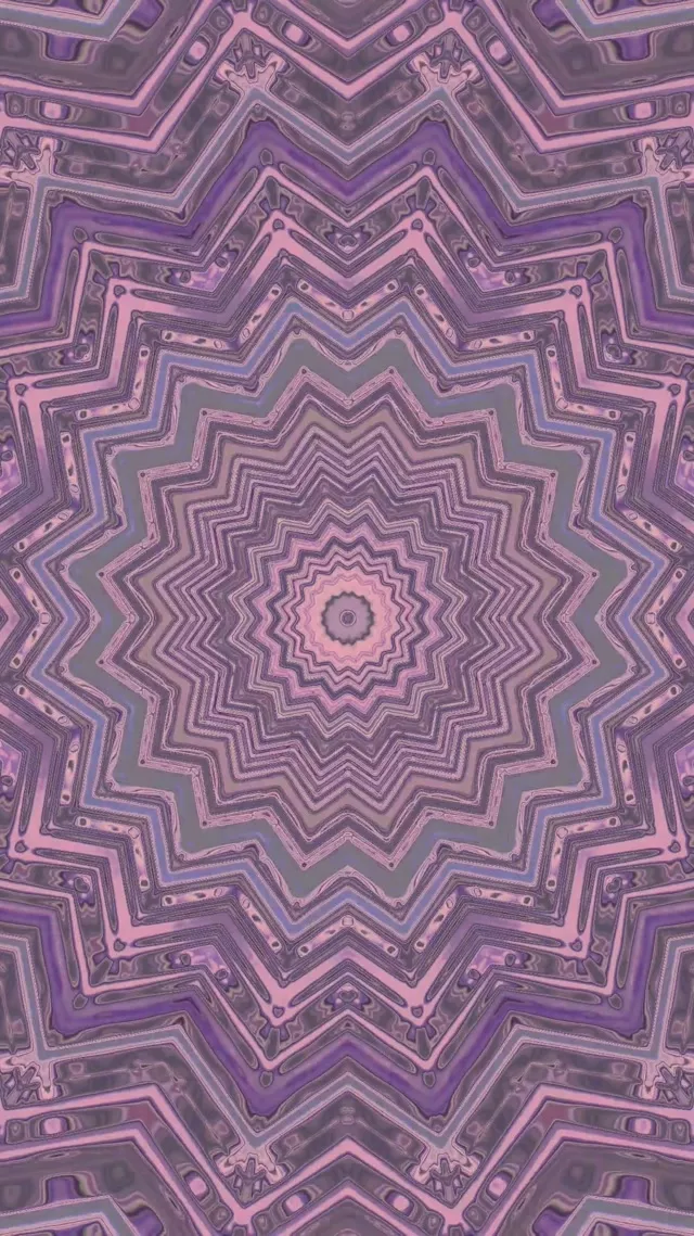 Vj loop Neon Tunel Ljubičasta Zvezda Kaleidoskop 9:16 Reels 60fps Čuvar Ekrana