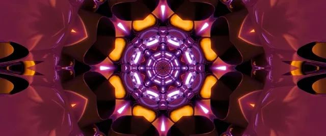 Pers Neon Tonnel Kaleidoskoop Sluimerskerm 2.39:1 Cinemascope 60fps VJ Loop