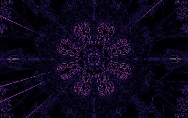 Neon Tunnel Purple Kaleidoscope Vj Loop 16:10 macbook 60fps screensaver