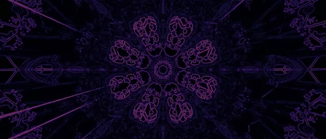 Neon Tunnel Purple Kaleidoscope Vj Loop 21:9 Ultrawide 60fps Screensaver