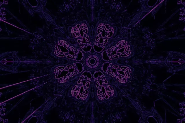 Túnel Neon Morado Caleidoscopio Tea Vj Loop 3:2 Surface 60fps Protector de Pantalla