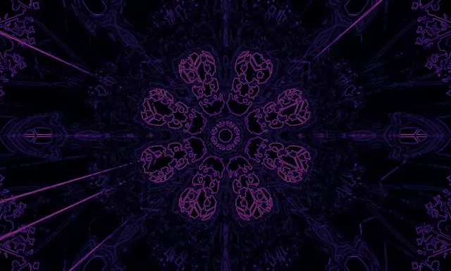 Túnel Neon Morado Caleidoscopio VJ Loop 5:3 Ancho 60fps Protector de Pantalla