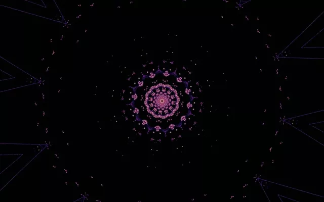 Neon Tunnel Fractal Mandala Vj Loop 16:10 MacBook 60fps Screensaver