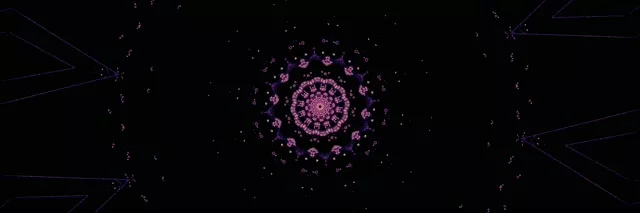 Neon Tunnel Purple Kaleidoscope Mandala Vj Loop 3:1 Triple Wide 60fps Screensaver