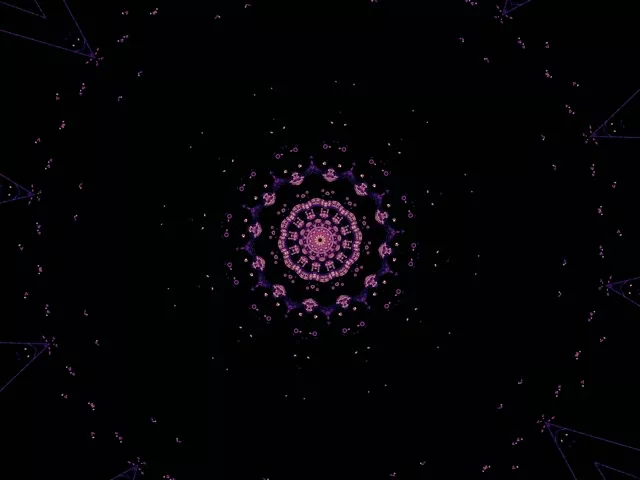 Neon Tunnel Purple Mandala Kaleidoscope Vj Loop 4:3 Classic 60fps Screensaver
