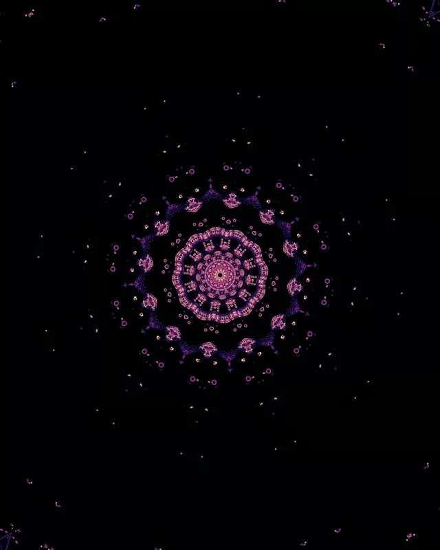 Neon Tunnel Purple Mandala Kaleidoscope Vj Loop 4:5 Instagram 60fps Screensaver