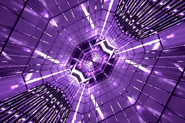 Penyelamat Skrin Terowong Neon Ungu 3:2 Surface 60fps VJ Loop PC Laptop