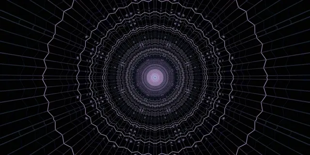 Neon Tunnel Purple Web Vortex Vj Loop 2:1 Univisium 60fps Screensaver