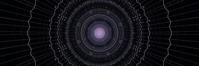 Neontunnel Rosa Edderkopp Nett Virvel VJ Loop 3:1 Triple Wide 60fps Skjermsparer