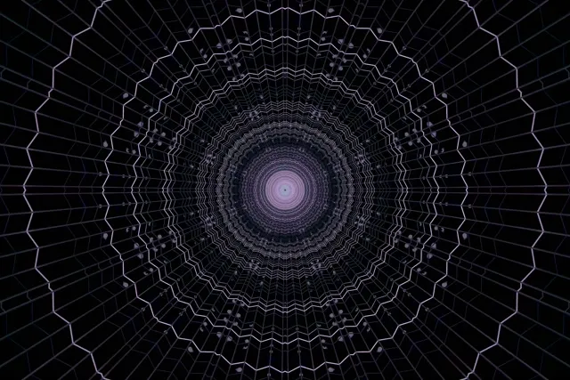 Tunel Neon Rrjet Merimange Vorteks VJ Loop 3:2 Surface 60fps Screensaver