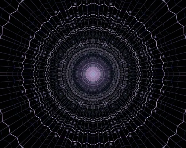 VJ Loop Neon Tunela More Sarea Zurrunbiloa 5:4 Industrial 60fps Pantaila-babesa