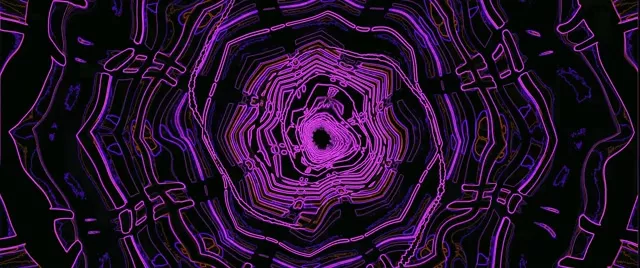 Violetinis Neon Tunelis Užsklanda 2.39:1 Cinemascope 60fps VJ Loop