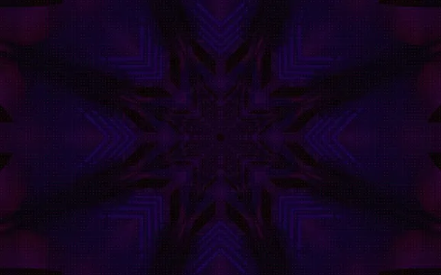 Neon Tunnel Purple Star Kaleidoscope VJ Loop 60fps 16:10 MacBook Screensaver