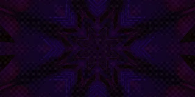 Neon Tunnel Purple Star Kaleidoscope VJ Loop 2:1 Univisium 60fps Screensaver