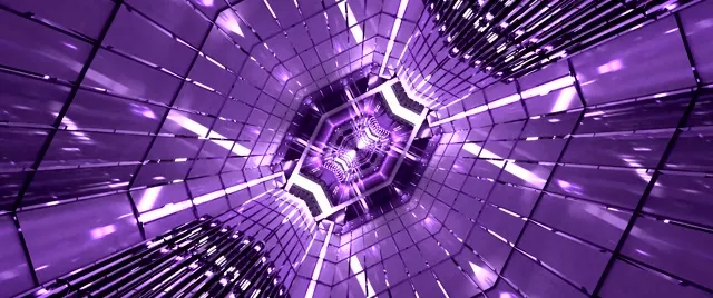 تونل نئون بنفش اسکرین سیور 60fps 2.39:1 Cinemascope VJ Loop