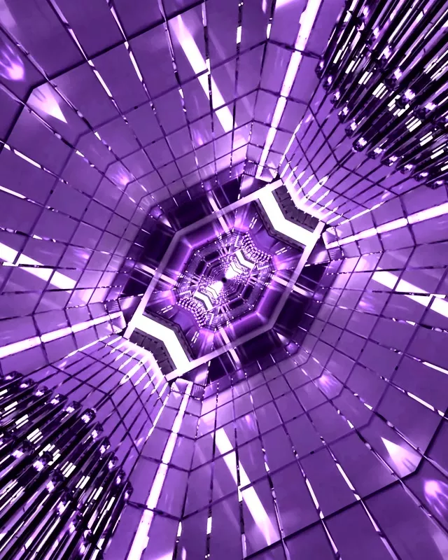 Túnel Neón Púrpura Protector de Pantalla 60fps 4:5 Instagram Vj Loop PC Laptop