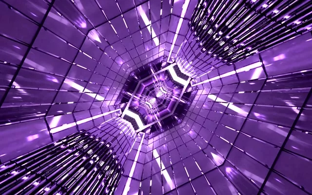 퍼플 네온 터널 화면보호기 VJ Loop 60fps 16:10 MacBook