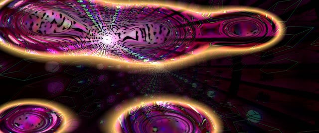 Purple neon tunnel vj loop 2.39:1 cinemascope 60fps screensaver motion background