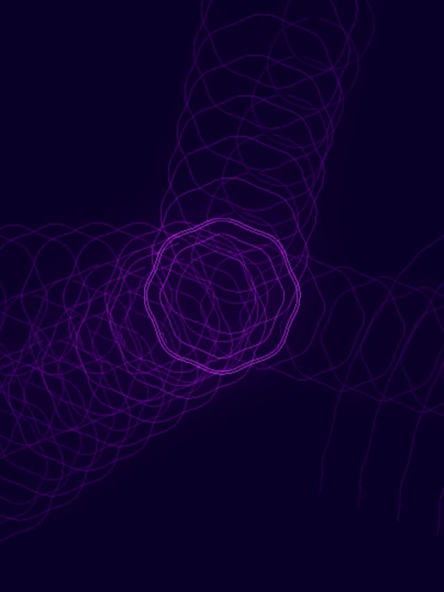 Purple Neon Tunnel VJ Loop 3:4 iPad Portrait 60fps Screensaver Animation