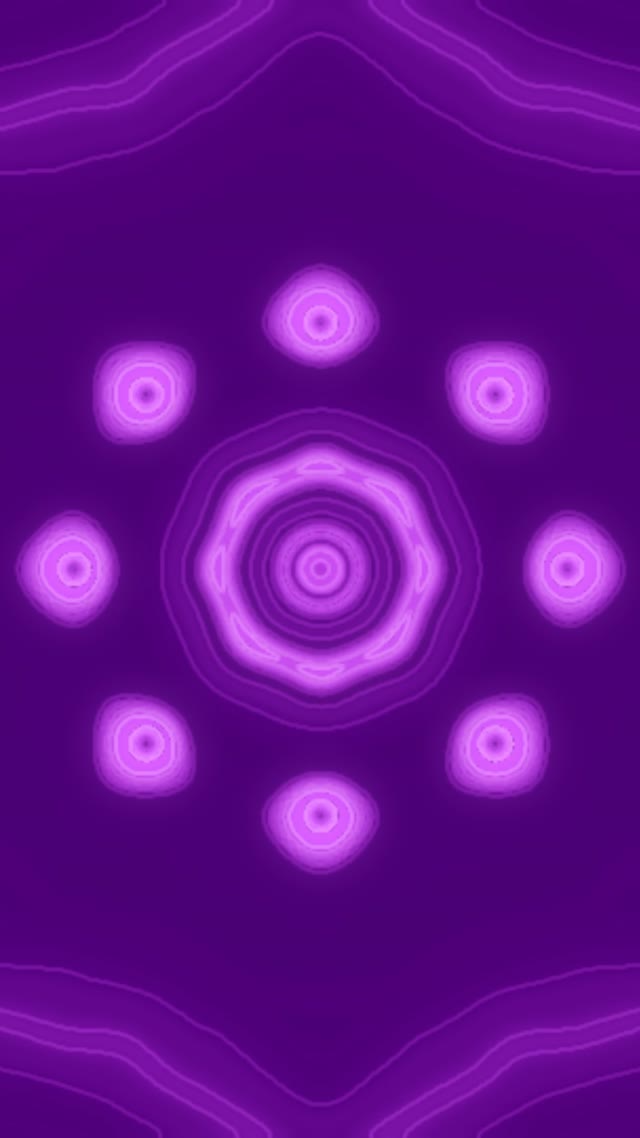 Purple Neon Tunnel VJ Loop 9:16 Reels 60fps Screensaver Glowing Circles
