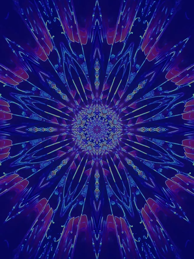 Terowong Neon Letupan Kaleidoskop VJLoops 3:4 iPad Potret 60fps Screensaver