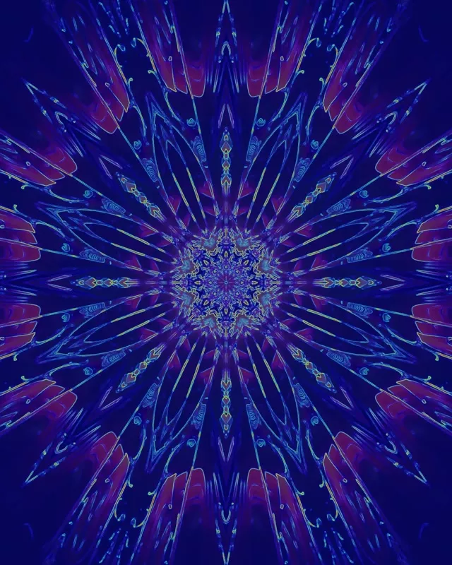 Neon Tunnel Kaleidoscope Burst VJLoops 4:5 Instagram 60fps Screensaver