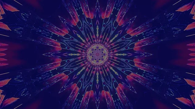 Purple Red Kaleidoscope Neon Tunnel 4K UHD 60fps Screensaver PC
