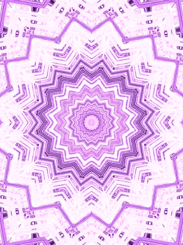 Tunnel Neon Viola Stella Screensaver 3:4 iPad Portrait 60fps VJ Loop