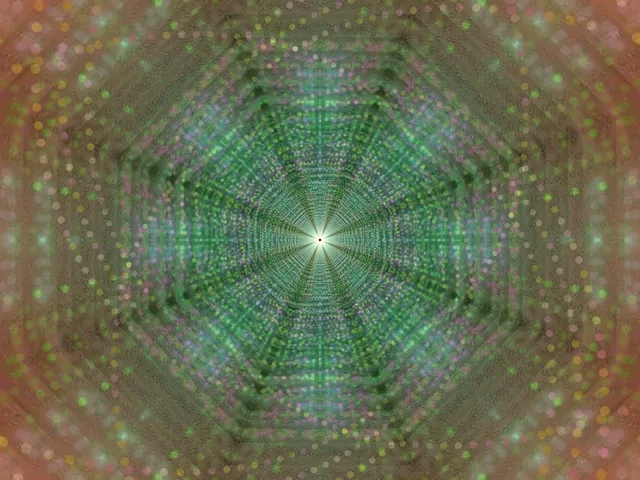 Boucle VJ Tunnel Néon Diamant Radial 4:3 Classique 60fps Économiseur d'écran