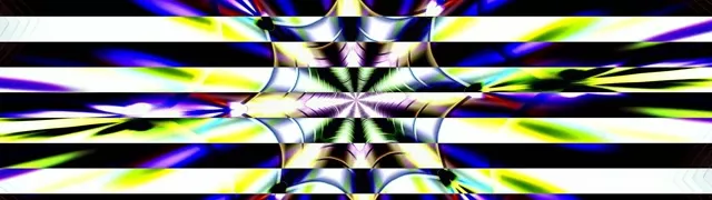 Žarki Kaleidoskop Neon Tunel | 32:9 Ultraširok 60fps VJ Loop Čuvar Ekrana