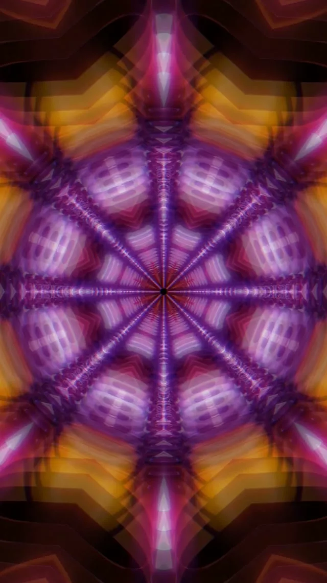 Radiant Mandala Neon Tunnel | 9:16 Reels | 60fps VJ Loop Screensaver