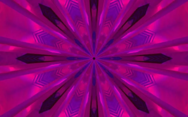 ラディアントネオンテンネル VJLoops 16:10 Macbook 60fps スクリーンセーバー万華鏡バースト