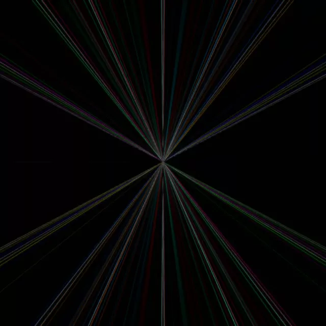 Radiating Neon Tunnel | 1:1 Square | 60fps | VJ Loop Screensaver