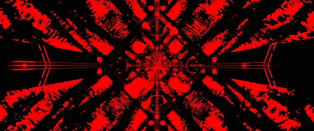 Červeno-čierny Neonový Tunel Šetrič Obrazovky 2.39:1 Cinemascope 60fps VJ Loop