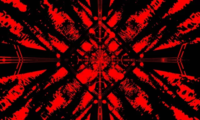 Червоно-Чорний Неоновий Тунель Скрінсейвер 5:3 wide 60fps VJ Loop