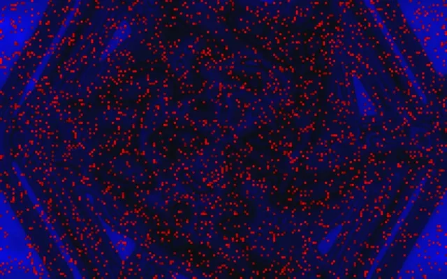 Neon Tunnel Red Pixel Storm VJ Loop 16:10 MacBook 60fps Screensaver