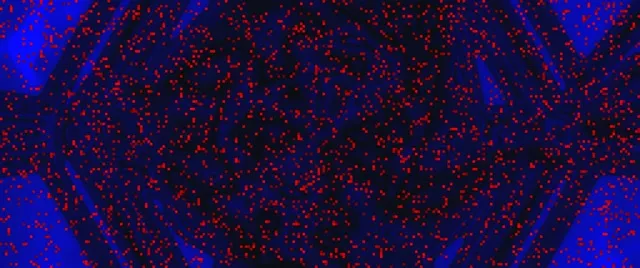 Neon Tunnel Red Blue Particle Storm VJ Loop 2.39:1 Cinemascope 60fps Screensaver